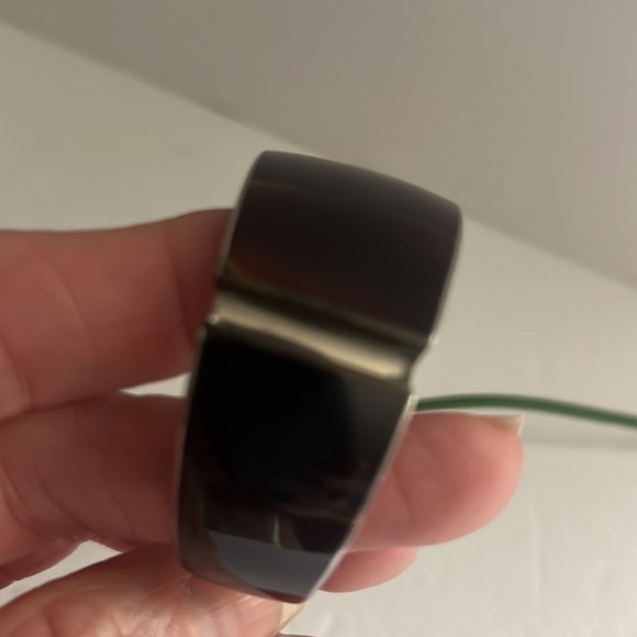 CUFF bracelet with brown inlay stones. - Picture 3 of 7